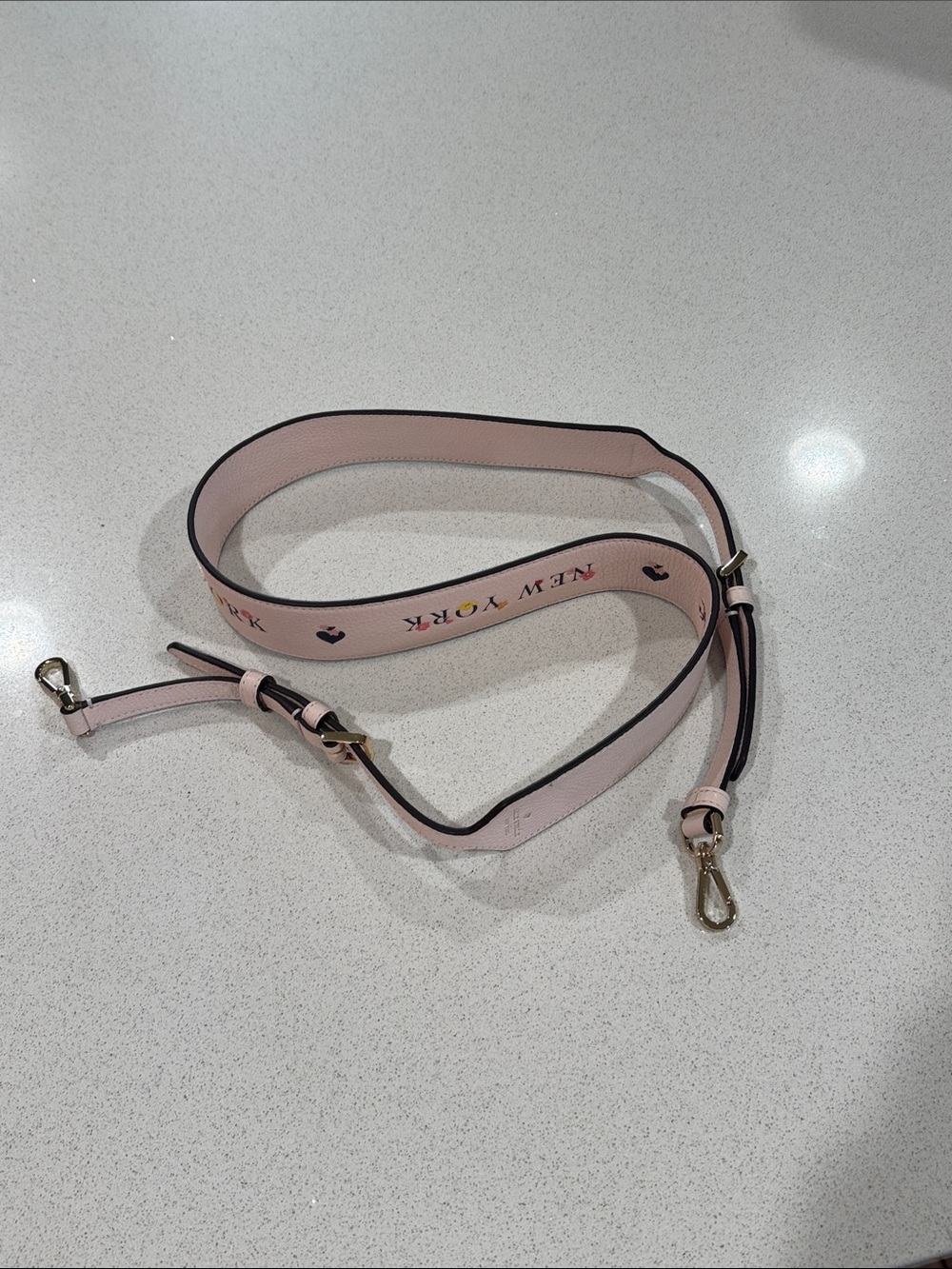 kate spade Blush Pink Floral Logo Leather Strap with Gold Hardware - Picture 4 of 4